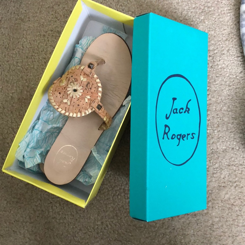 🚨SALE🚨Jack Rogers Georgica cork/metallic Sandals